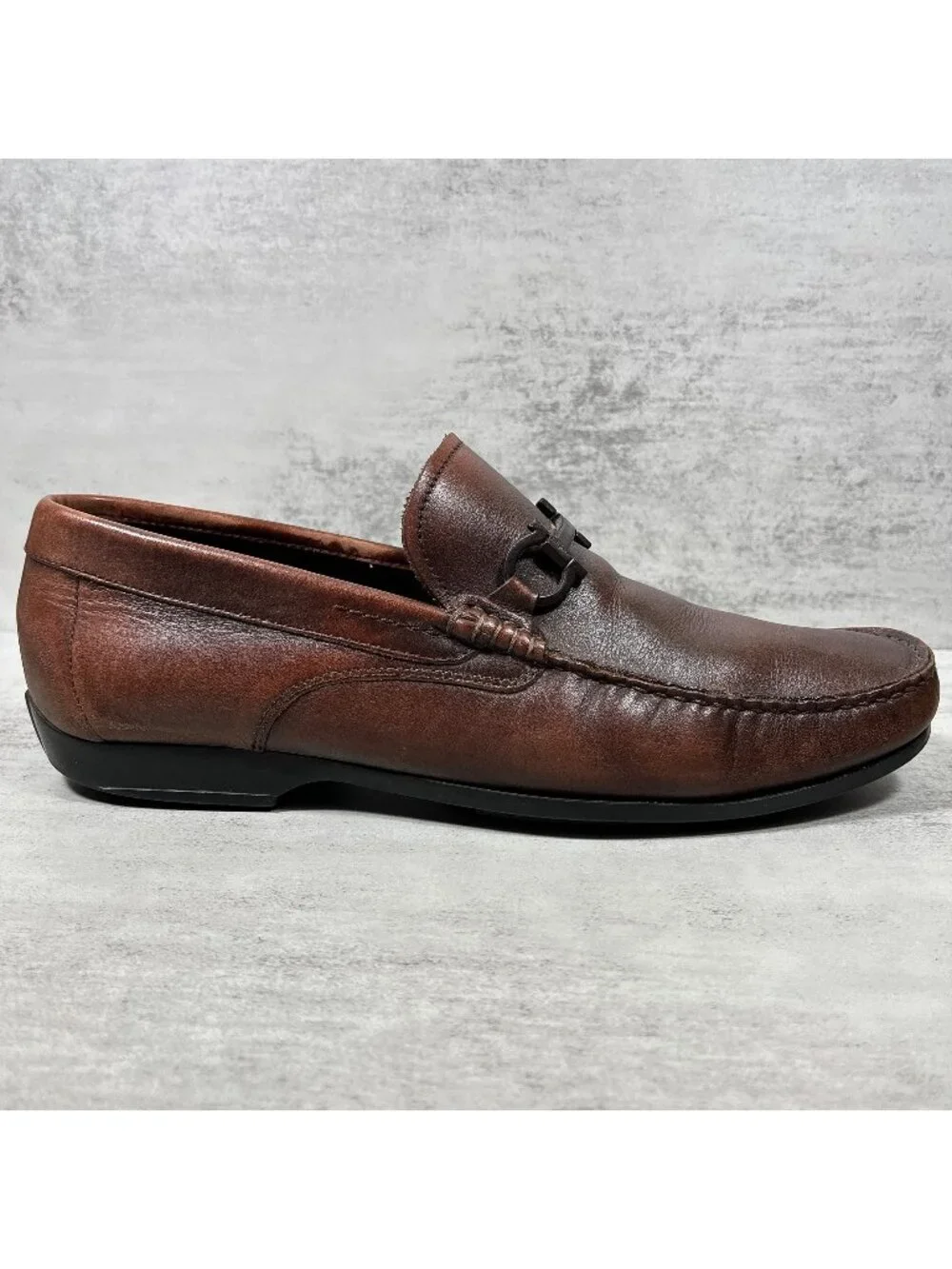 Salvatore Ferragamo Gancini Bit Driving Loafers - Men's Size UK 8 / US 9 EE Wide